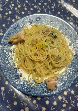 レモンと鶏モモ肉のスパゲッティ-レシピのメイン写真