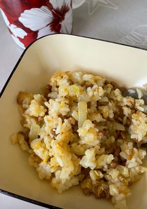 腸内環境バッチリメニューの納豆チャーハン-レシピのメイン写真