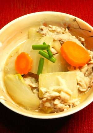 豚肉と白菜のトロトロ味噌煮込み・温まる-レシピのメイン写真