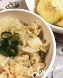 ホタテの炊き込みご飯♪同時にもう一品