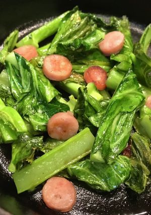 栄養満点！ケールは炒めると美味しいよ-レシピのメイン写真