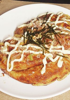 納豆オクラ入り長芋鉄板焼き-レシピのメイン写真