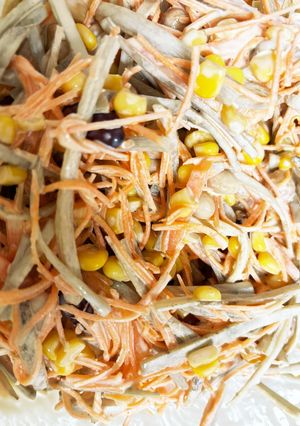 ゴボウと豆サラダ-レシピのメイン写真