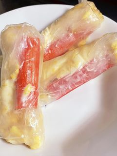 カニカマと炒り卵ともやしの生春巻き-レシピのメイン写真