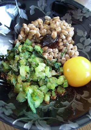納豆嫌いが好きになる？簡単！野沢菜納豆-レシピのメイン写真