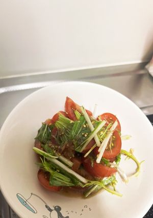 【超簡単】トマトと水菜の和え物-レシピのメイン写真