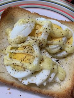 ゆでたまごトースト-レシピのメイン写真