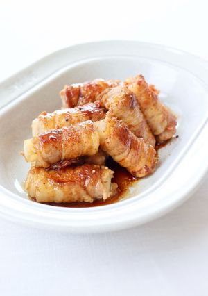 シャキっと美味しい【うどの豚巻き（甘醤油-レシピのメイン写真