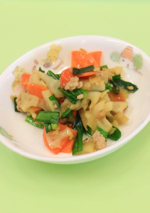 多賀城ニラとレンコンのシャキシャキ炒め-レシピのメイン写真