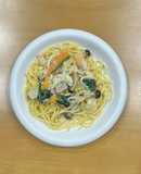 具だくさんクリームスープパスタ