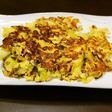 キャベツと卵のお好み焼き風