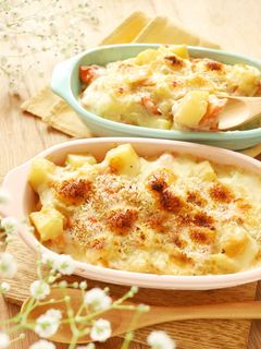 ほっこり甘い♡新じゃがと鮭の豆乳グラタン-レシピのメイン写真