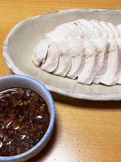 蒸し鶏とネギの漬けタレ-レシピのメイン写真