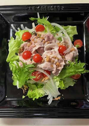 新玉と豚しゃぶサラダとレモンソース-レシピのメイン写真