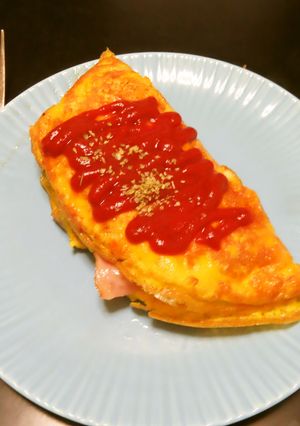 時短簡単美味☆オムレツ包みトーストサンド-レシピのメイン写真