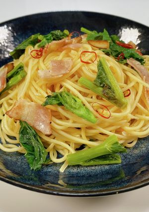 菜の花とベーコンのパスタ-レシピのメイン写真
