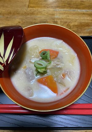 簡単！京風粕汁作ってみた〜めっけ-レシピのメイン写真