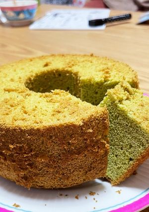 もっちり♡米粉の抹茶シフォンケーキ-レシピのメイン写真