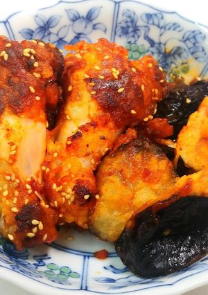 ★塩麹ヤンニョムチキン＆ナス★動画あり★-レシピのメイン写真