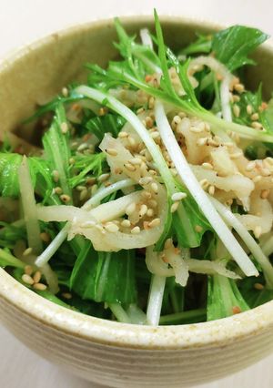 *切り干し大根と水菜の鮭フレーク和え*-レシピのメイン写真