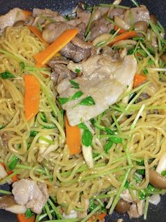 豚肉豆苗しめじの中華焼きそば-レシピのメイン写真