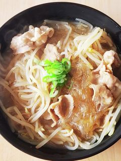 豚バラモヤシと春雨うま煮今日の夕食寒い日-レシピのメイン写真