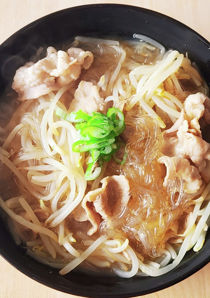 豚バラモヤシと春雨うま煮今日の夕食寒い日-レシピのメイン写真