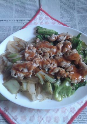 豚ロース薄切り肉春キャベツ新玉オイル炒め-レシピのメイン写真