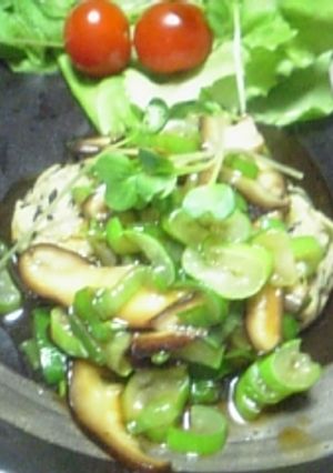 ★豆腐ﾊﾝﾊﾞｰｸﾞ☆ﾈｷﾞ茸ｿｰｽ★-レシピのメイン写真