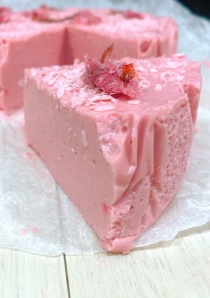 簡単桜豆乳レアチーズケーキ-レシピのメイン写真