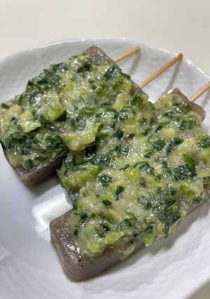 こんにゃくねぎニラ味噌田楽-レシピのメイン写真