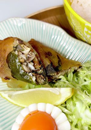 秋刀魚の舞茸ソース春巻き-レシピのメイン写真