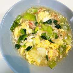 รูปของ 青梗菜とカニカマふんわりたまごあんかけ