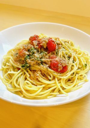 大葉香るツナとトマトのオイルパスタ-レシピのメイン写真