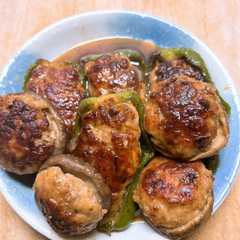 ピーマンと椎茸の肉詰め-レシピのメイン写真
