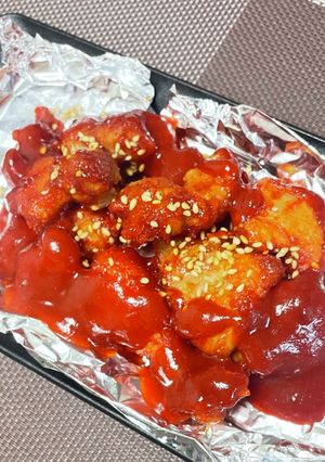 揚げない甘辛ヤンニョムチキン♪4/3-レシピのメイン写真