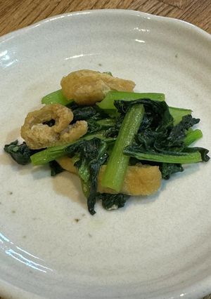 小松菜と油揚げの炒め煮-レシピのメイン写真