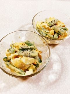 スナップえんどうとゆで卵のサラダ-レシピのメイン写真