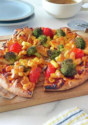 お野菜たっぷり!4種の野菜チーズピザ-レシピのメイン写真