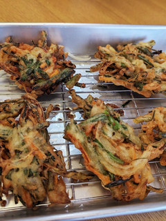 島らっきょうの葉でかき揚げ-レシピのメイン写真