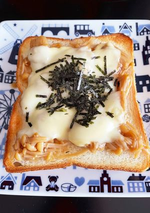 なめたけチーズトースト-レシピのメイン写真