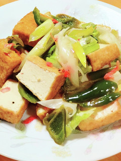 #春キャベツたっぷり　春の厚揚げ野菜炒め-レシピのメイン写真