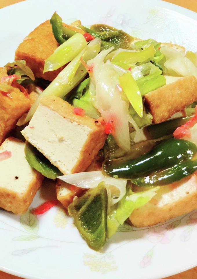 #春キャベツたっぷり　春の厚揚げ野菜炒め-レシピのメイン写真