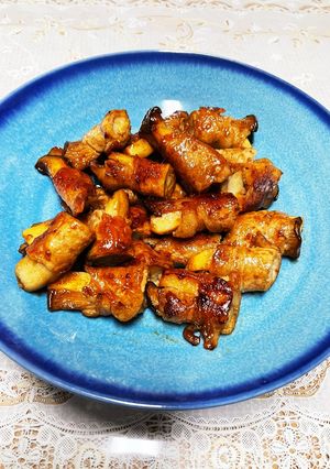 肉巻きエリンギのガリマヨ醤油焼き-レシピのメイン写真