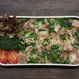 電子レンジで簡単★豚肉とニラの丼弁当