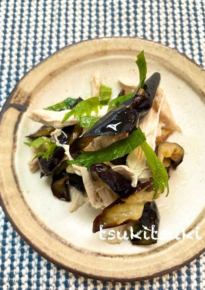 揚げ茄子と鶏むね肉のサラダ風-レシピのメイン写真