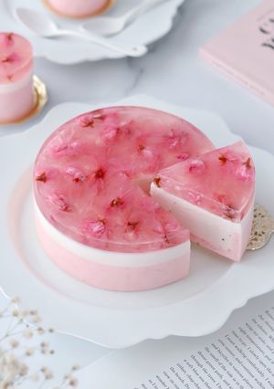 桜ムースケーキ-レシピのメイン写真