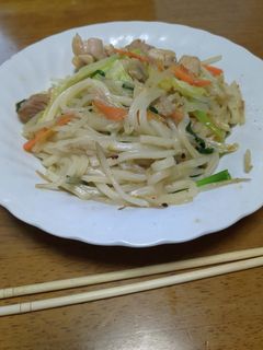 鶏塩焼きうどん-レシピのメイン写真
