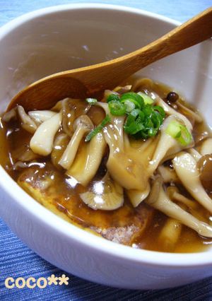 揚げない揚げだし☆焼豆腐のきのこあんかけ-レシピのメイン写真