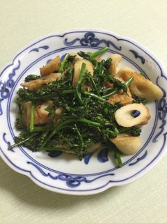 茎ブロッコリーと竹輪の即席炒め-レシピのメイン写真
